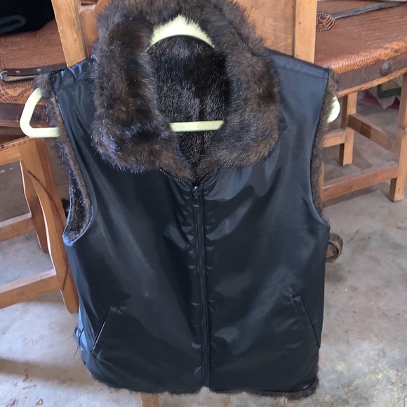 Giacca Faux Fur Reversible Vest Size Medium - Picture 2 of 4